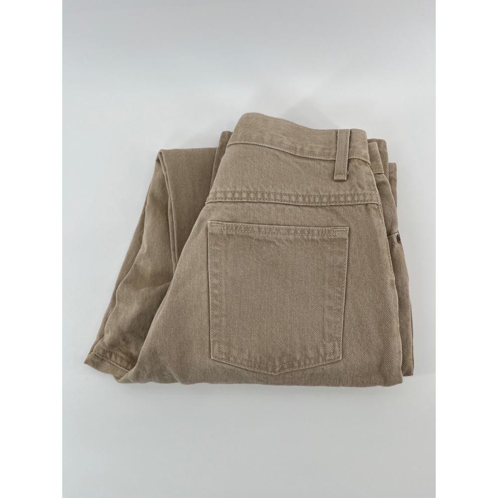 L.L. Bean Relaxed Jeans Womens 8 M/T Tan Vintage High Rise Straight Leg Denim